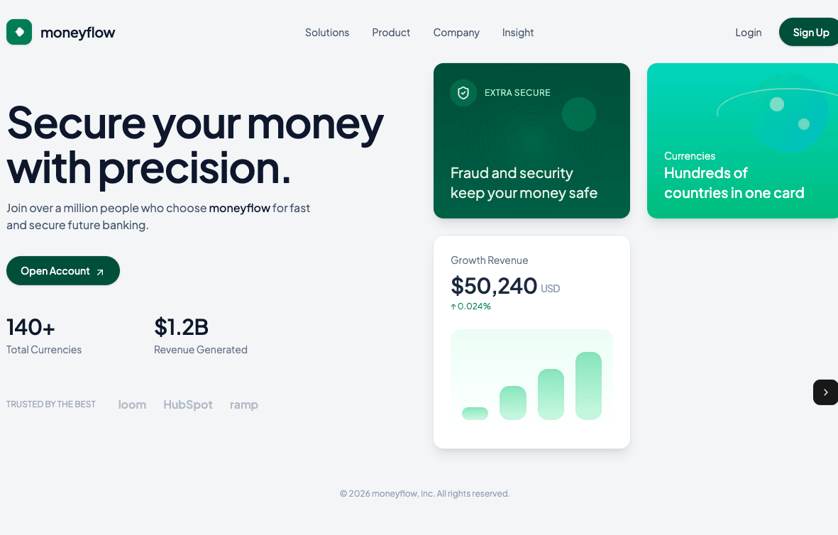 Illustration of a mobile finance dashboard and secure transaction cards